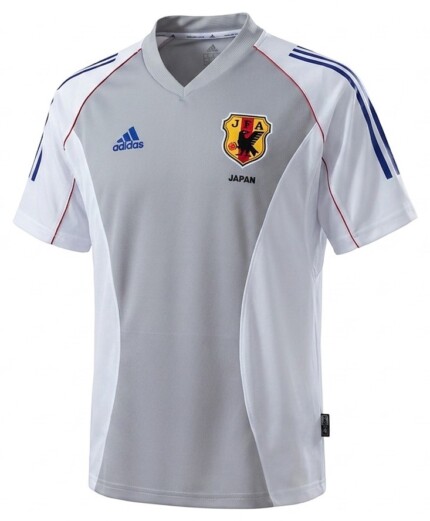 Camisa Japão 2002 - Retrô Masculina - Branca Cinza