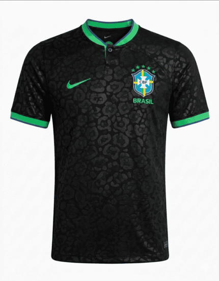 Camisa Brasil 2022 Conceitual - Retrô Masculina - Preta - Verde