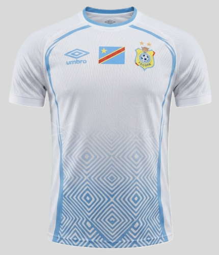 Camisa República Democrática do Congo 2025/26 - Jogador Masculina - Branca Azul