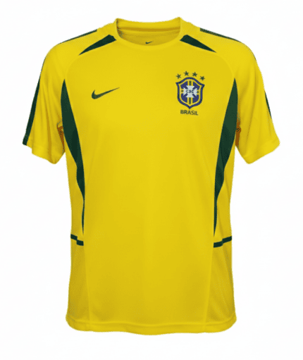Camisa Brasil 2002 - Retrô Masculina - Amarela