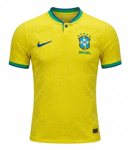 Camisa Brasil 2022 - Retrô - Jogador Masculina - Amarela - Verde