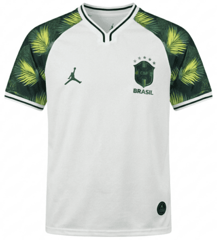 Camisa Brasil 2026/27 Edição Especial Selva Jordan - Torcedor Masculina - Branca - Verde