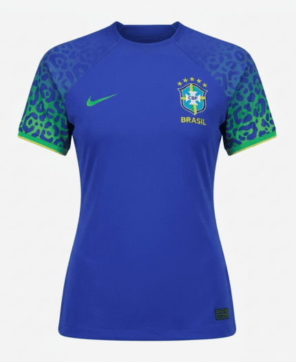 Camisa Brasil 2022 - Retrô Feminina - Azul - Verde
