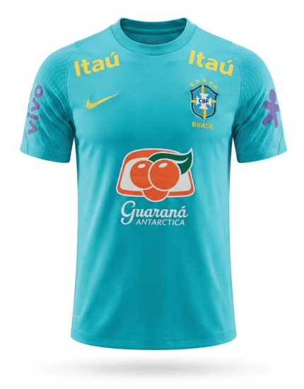 Camisa Brasil 2022/23 Treino - Retrô Masculina - Verde - Azul