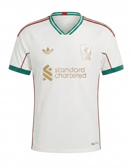 Camisa Liverpool 2026/27 Adidas Originals - Jogador Masculina - Branca - Vermelha - Verde