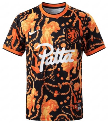 Camisa Holanda x Patta 2026/27 Pré-Jogo - Torcedor Masculina - Laranja Preta