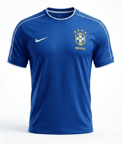 Camisa Brasil 1998 - Retrô Masculina - Azul