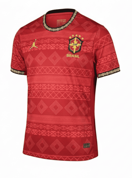 Camisa Brasil 2025/26 Edição Especial Jordan - Torcedor Masculina - Vermelha