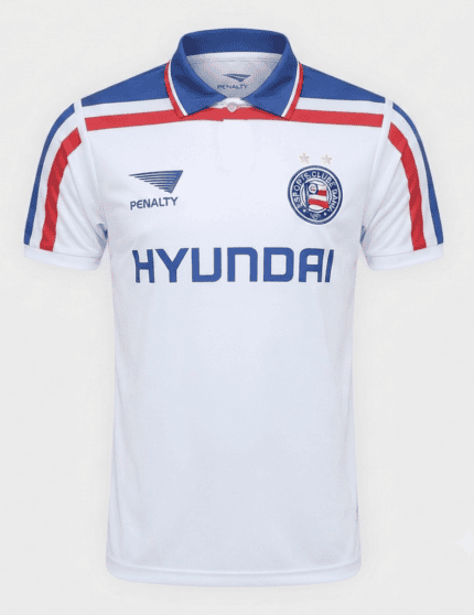 Camisa Bahia 1998/99 - Retrô Masculina - Branca - Azul - Vermelha