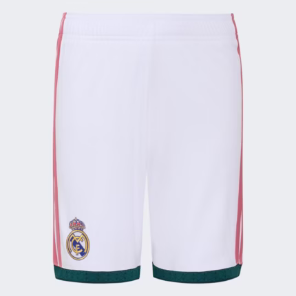 Calção Shorts Real Madrid 2026/27 Home I - Torcedor Masculino - Branco - Vermelho