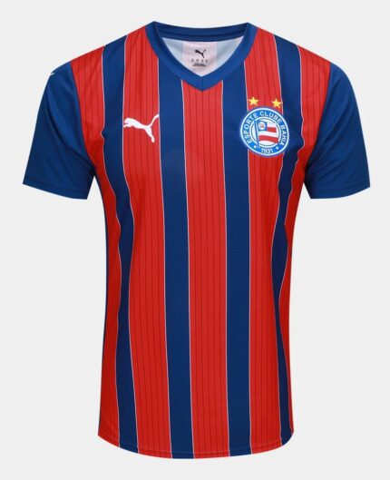 Camisa Bahia 2025/26 - Torcedor Masculina - Vermelha - Azul - Tricolor