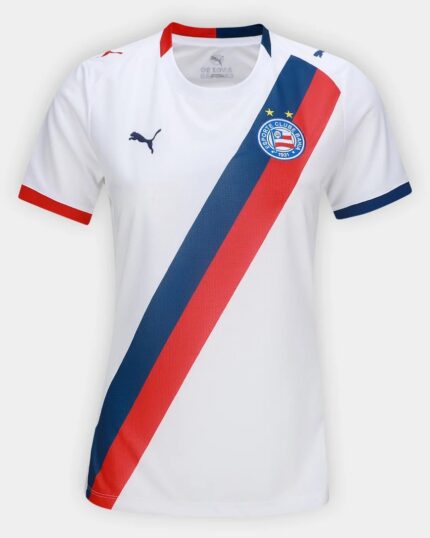 Camisa Bahia 2026/27 - Torcedor Feminina - Branca - Azul - Vermelha