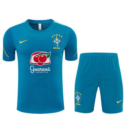 Kit Brasil 2026/27 Camisa e Short Treino - Masculino - Azul - Verde