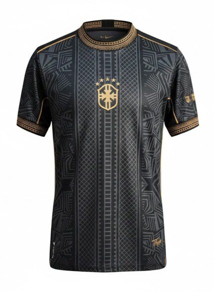 Camisa Brasil 2026/27 Conceitual - Torcedor Masculina - Preta - Dourada