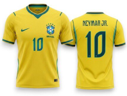 Camisa Brasil 2026/27 #10 Neymar Jr. - Torcedor Masculina - Amarela - Verde