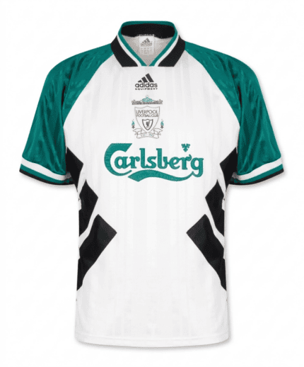 Camisa Liverpool 1993/95 - Retrô Masculina - Branca - Verde