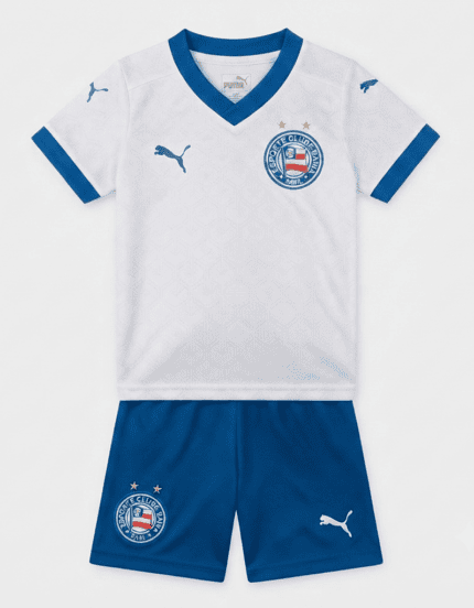 Kit Infantil Bahia 2025/26 - Branca - Azul