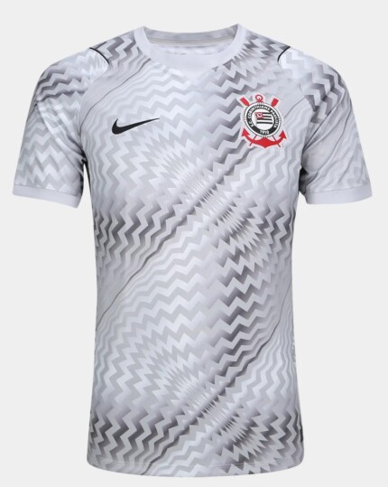 Camisa Corinthians 2026/27 Goleiro - Torcedor Masculina - Cinza - Preta