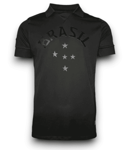 Camisa Brasil 2013/14 All Black - Retrô Masculina - Preta