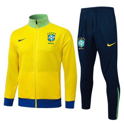 Conjunto Brasil 2025/26 Jaqueta e Calça de Treino - Amarelo - Azul