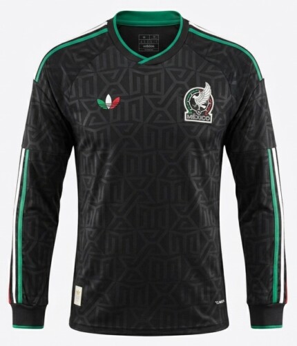 Camisa México 2026/27 - Manga Longa - Torcedor Masculina - Preta