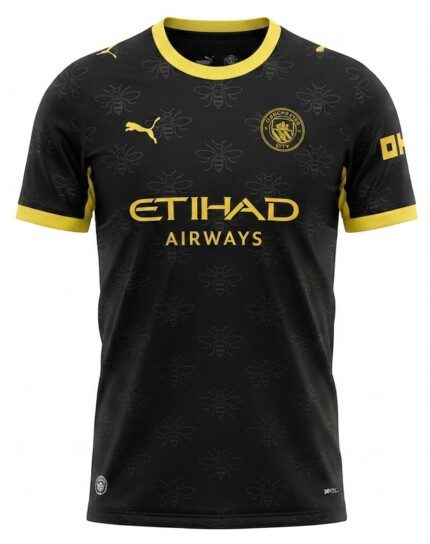 Camisa Manchester City 2026/27 - Torcedor Masculina - Preta Amarela
