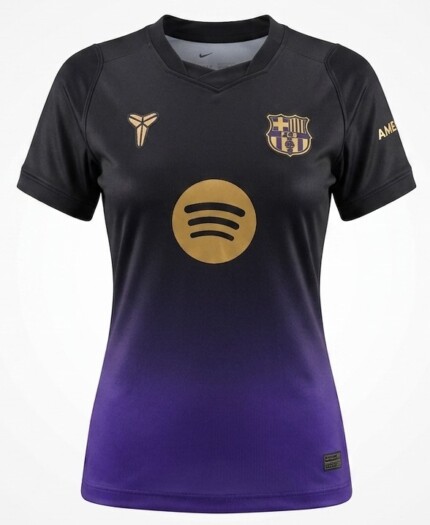 Camisa FC Barcelona 2026/27 Kobe Bryant - Torcedor Feminina - Preta Roxa