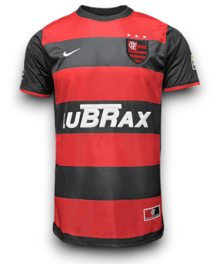 Camisa Flamengo 2000/01 Nike - Retrô Masculina - Vermelha Preta (Rubro-Negra)