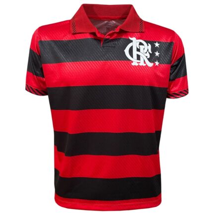 Camisa Flamengo 1995/96 Centenário - Retrô Masculina - Vermelha Preta (Rubro-Negra)