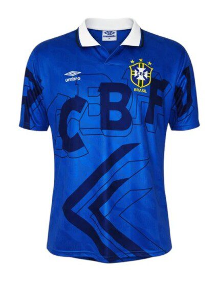 Camisa Brasil 1992 - Retrô Masculina - Azul