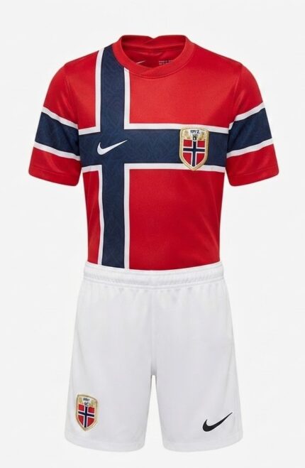 Kit Infantil Noruega 2026/27 - Vermelho - Azul - Branco