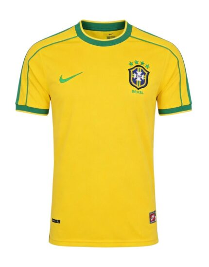 Camisa Brasil 1998 - Retrô Masculina - Amarela