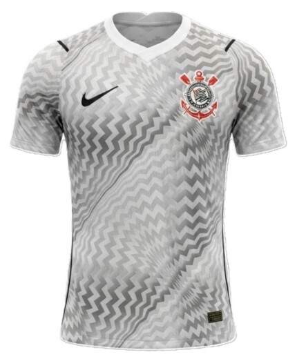 Camisa Corinthians 2026/27 Goleiro - Jogador Masculina - Cinza - Preta