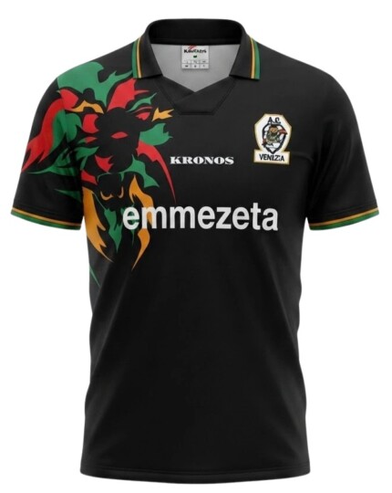 Camisa Venezia FC 1998/99 - Retrô Masculina - Preta