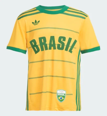 Camisa Brasil 2026/27 Comitê Olímpico Brasileiro (COB) - Masculina - Amarela - Verde