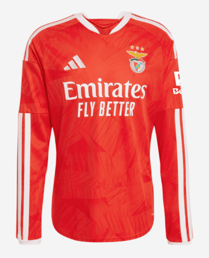 Camisa Benfica 2026/27 - Manga Longa - Torcedor Masculina - Vermelha - Branca