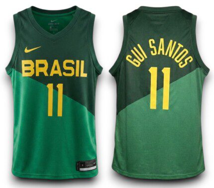 Regata Basquete Brasil 2023/24 Gui Santos #11 - Torcedor Masculina - Verde