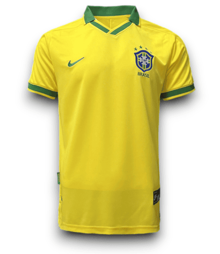 Camisa Brasil 1997 - Retrô Masculina - Amarela - Verde