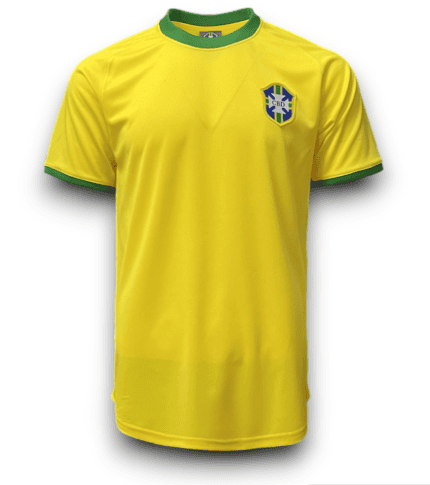 Camisa Brasil 1970 - Retrô Masculina - Amarela - Verde