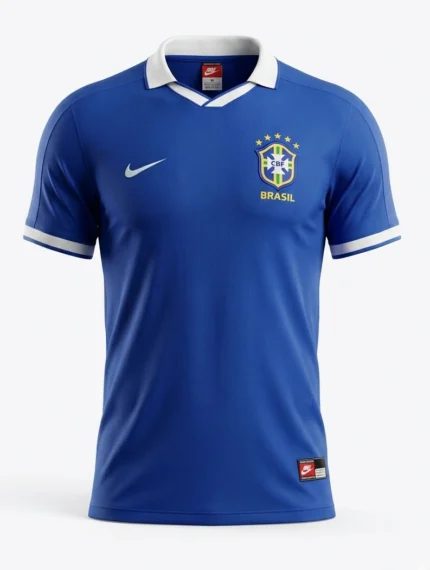 Camisa Brasil 1997 - Retrô Masculina - Azul