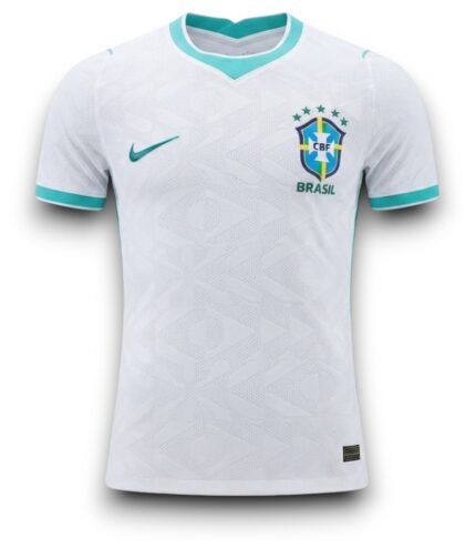 Camisa Brasil 2026/27 Conceitual - Jogador Masculina - Branca - Azul