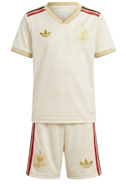 Kit Infantil Flamengo 2025/26 - Branco Bege Dourado