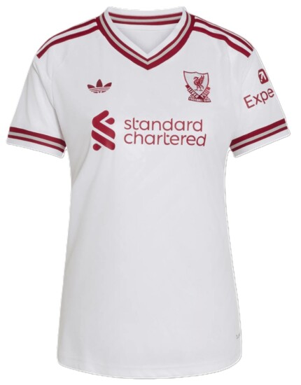 Camisa Liverpool FC 2026/27 - Torcedor Feminina - Vermelha - Branca