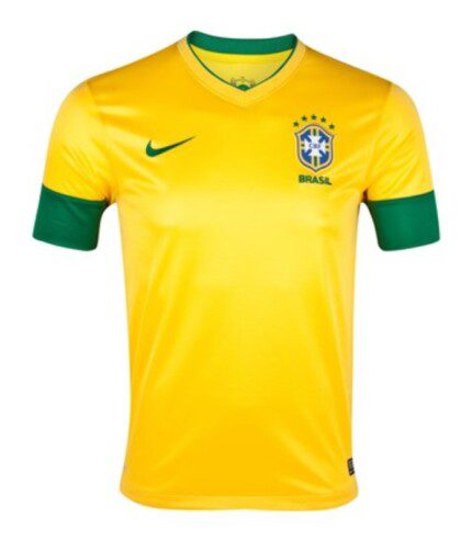 Camisa Brasil 2012/13 - Retrô Masculina - Amarela - Verde