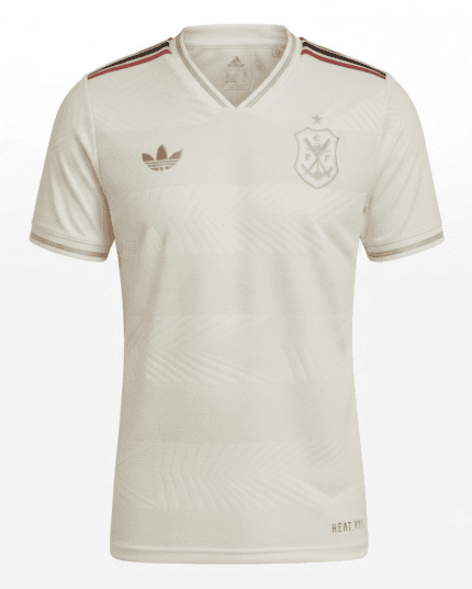 Camisa Flamengo 2025/26 - Jogador Masculina - Branca Bege Dourada