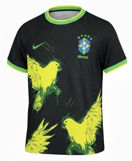 Camisa Brasil 2026/27 Conceitual Canarinho - Torcedor Masculina - Preta - Amarela - Verde