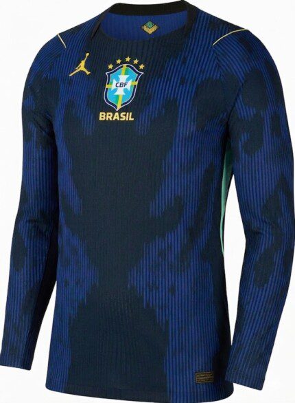 Camisa Brasil 2026/27 Jordan - Manga Longa - Torcedor Masculina - Azul