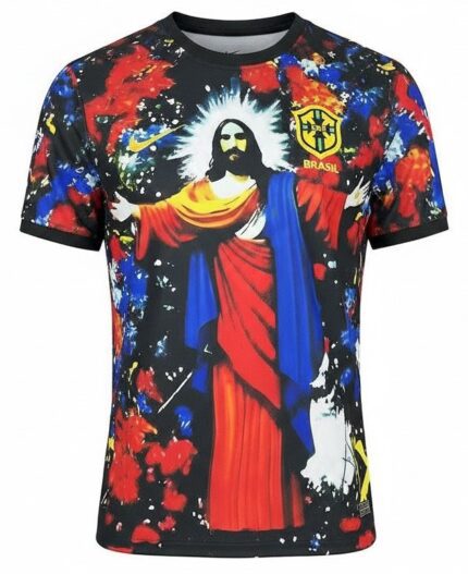 Camisa Brasil 2025/26 Cristo Redentor - Torcedor Masculina - Azul - Vermelha