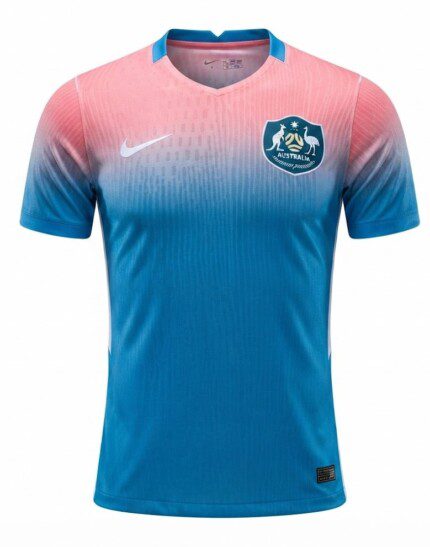 Camisa Austrália 2026/27 - Jogador Masculina - Azul - Rosa