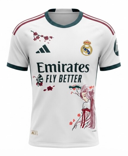 Camisa Real Madrid 2026/27 Sakura Edition - Jogador Masculina - Branca - Rosa